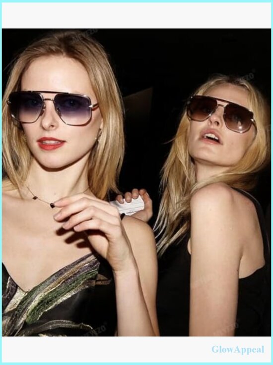 Oversized Square Aviator Sunglasses UV400 Protection Pilot Style Shades main image 5